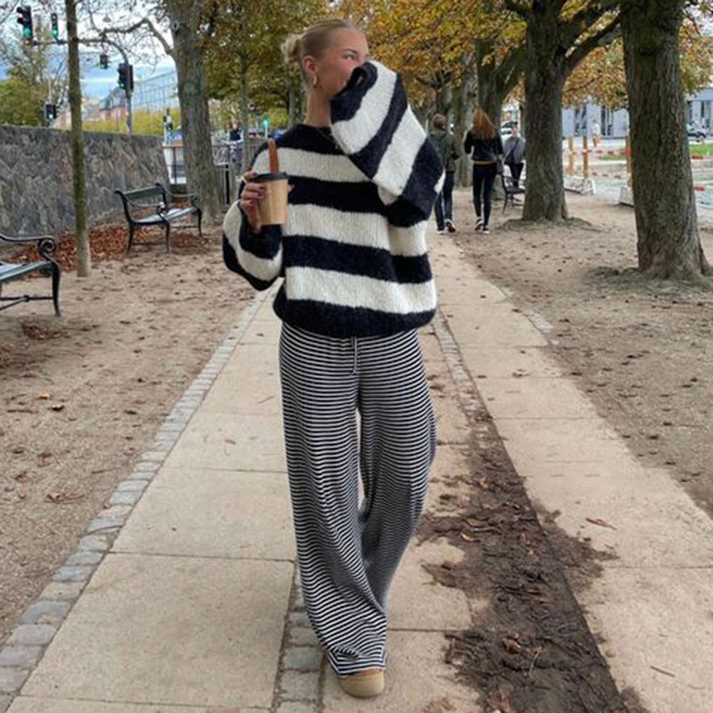 Daniela | Women's Spring-Striped Relaxed-Pants