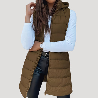 Martina | Winter Quilted Vest for Women's with Hood