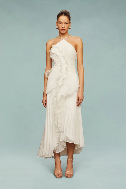 Emma | Halter Ruffle Tiered Maxi Dress