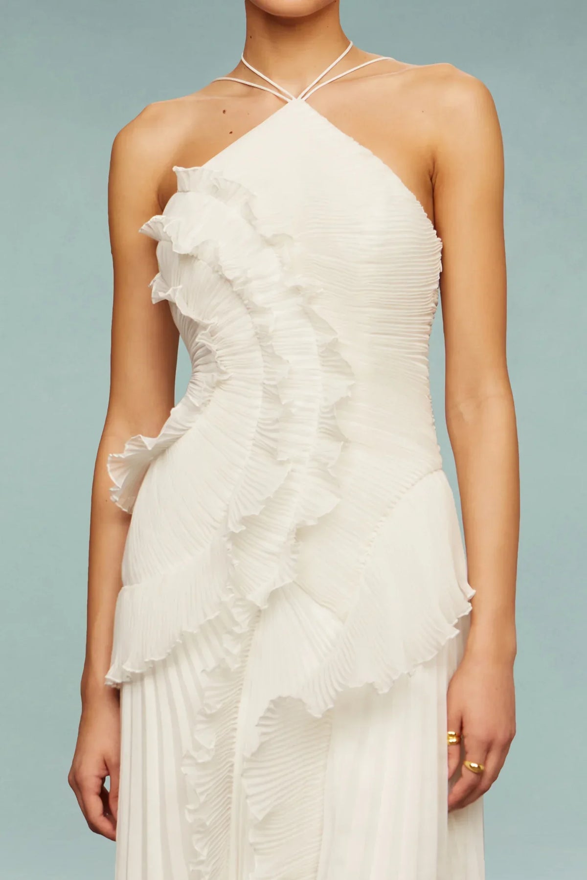 Emma | Halter Ruffle Tiered Maxi Dress