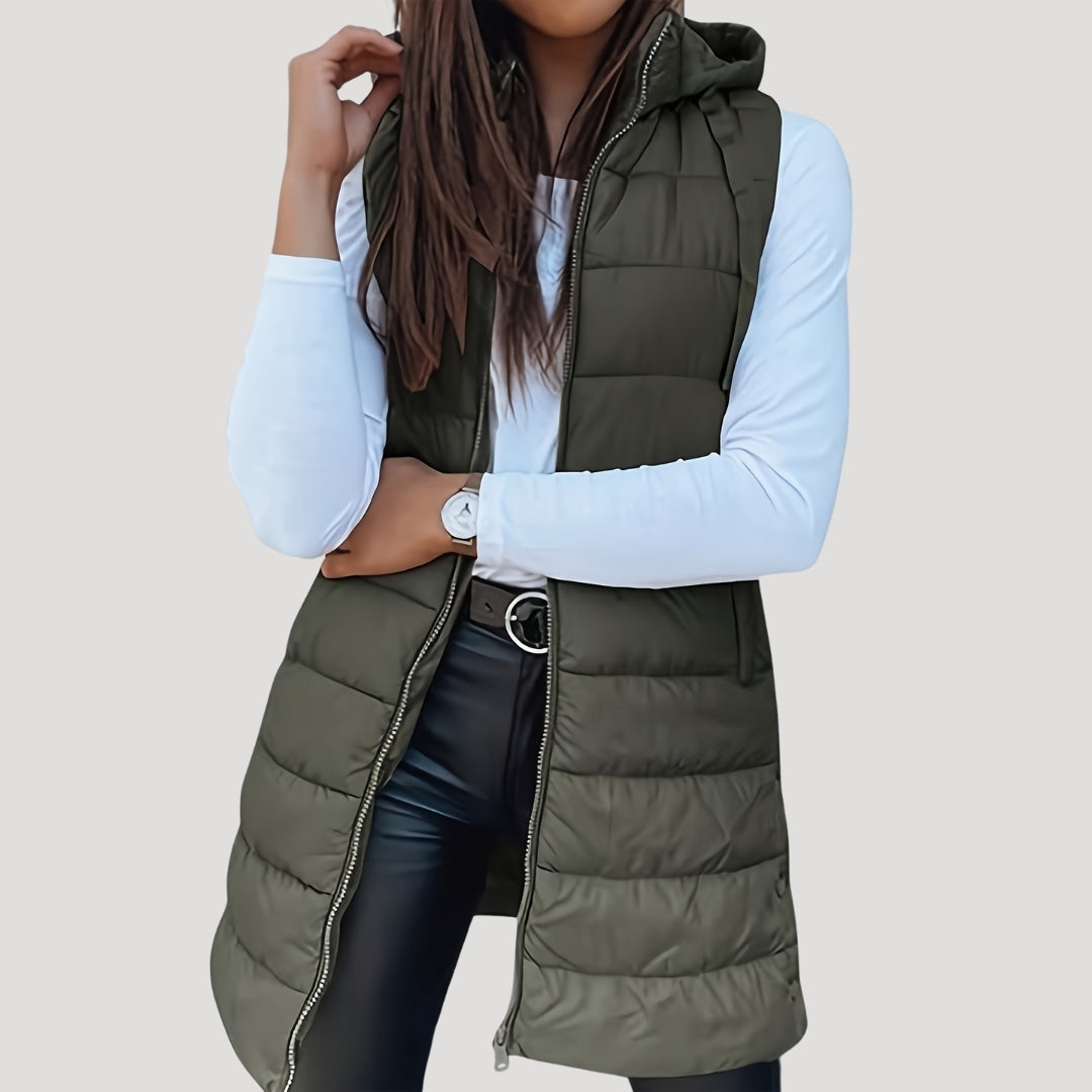 Martina | Winter Quilted Vest for Women's with Hood