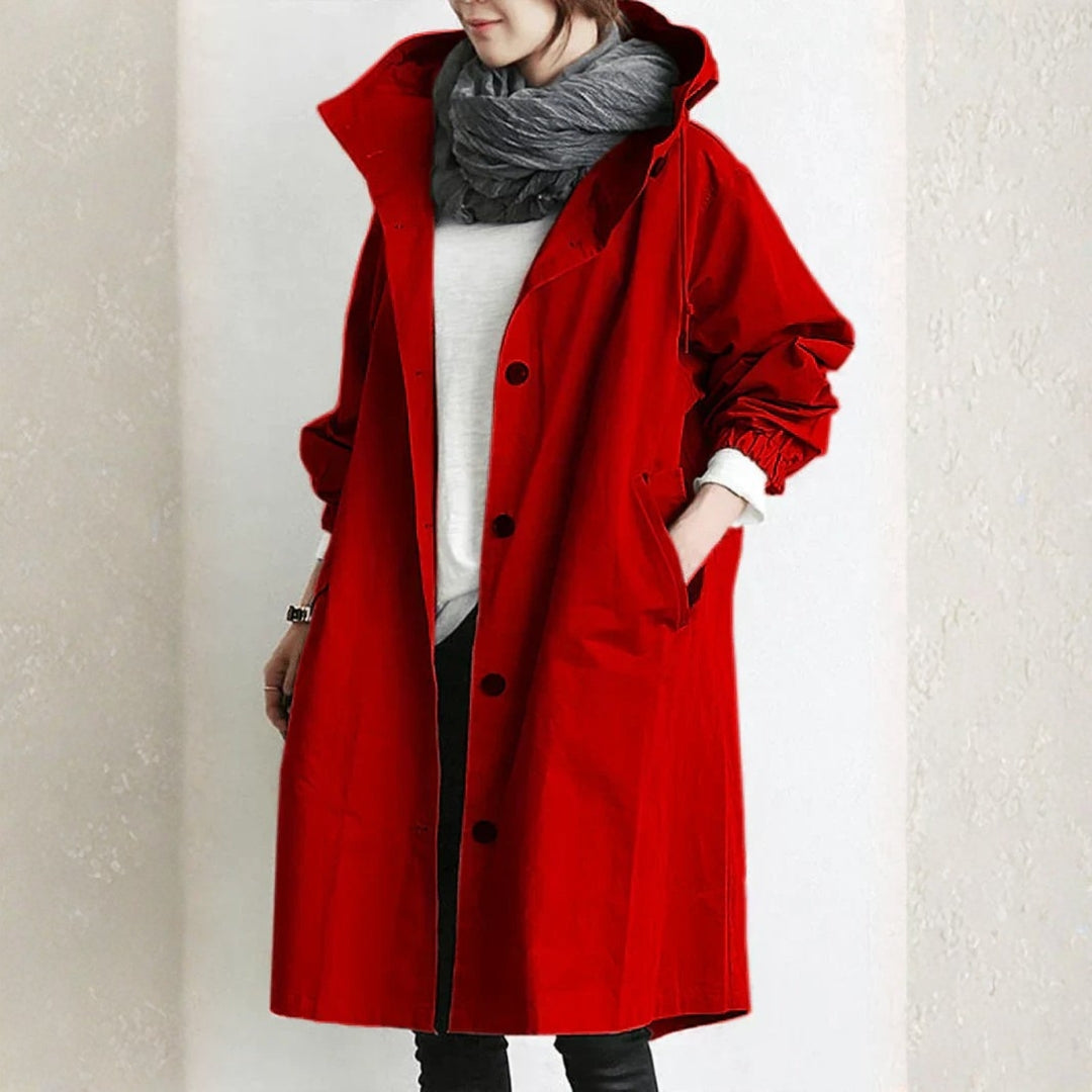 Edith | Women's long Streetcoat with Button Placket