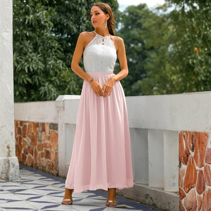 Franziska | Women's Wedding Guest Halter Neck Maxi Dress