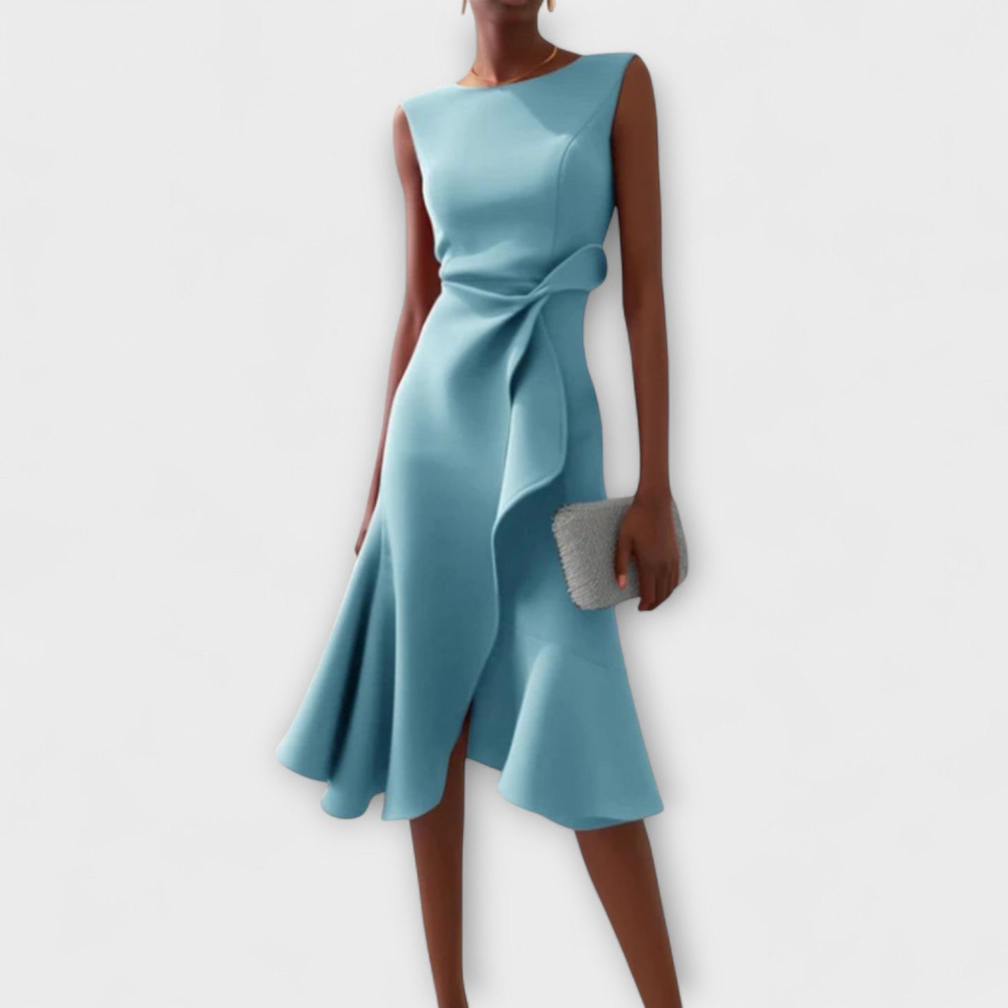 Beatrice | Women's Draped Asymmetrisches Midi Dress