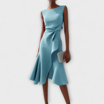 Beatrice | Women's Draped Asymmetrisches Midi Dress