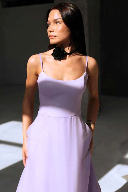 Jasmin | Women's elegant Dress for Wedding Guests with Ruffle Hem