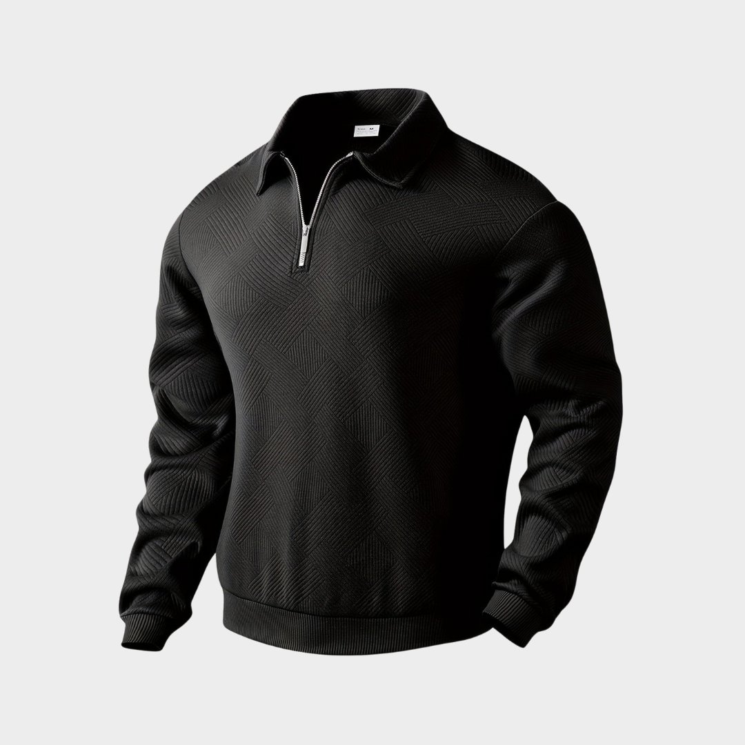 Robert | Men’s Leisure Polo Sweatshirt with Long Sleeves