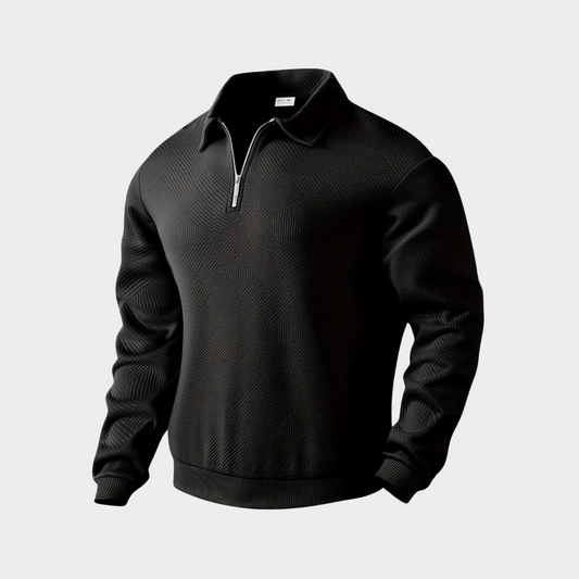 Robert | Men’s Leisure Polo Sweatshirt with Long Sleeves