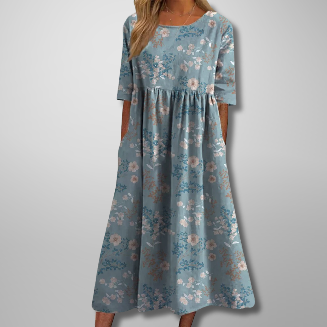Milena | Breathable Midi Relaxed Women's Dress