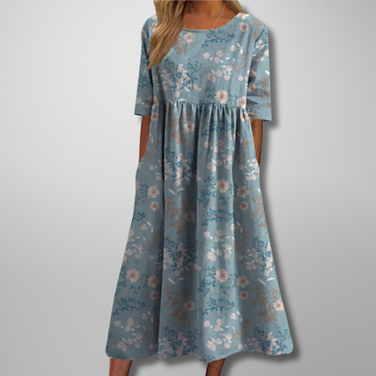 Milena | Breathable Midi Relaxed Women's Dress