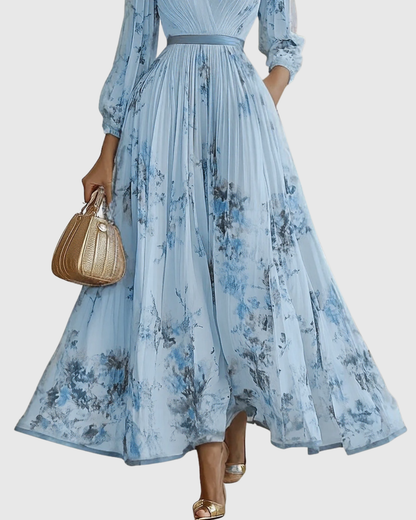 Isabella | Women's Sleeveless Pleated Floral Midi Dress