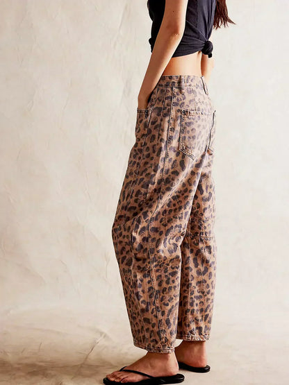 Gabriela | Women's Printed Jeans with Wide Leg