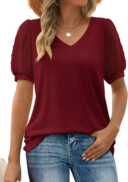 Hannah | Women's V-Neck Relaxed Summer Top