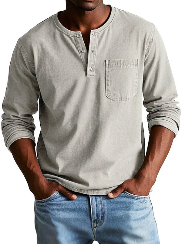 Flavio | Men’s Relaxed Kinetic Long Sleeve Henley