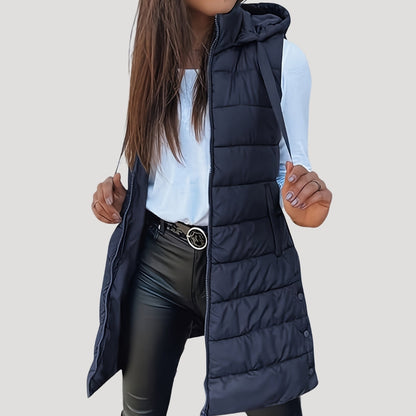 Martina | Winter Quilted Vest for Women's with Hood