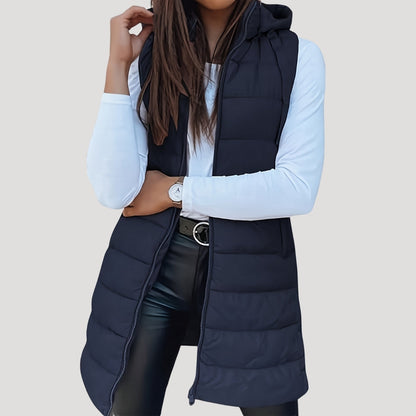 Martina | Winter Quilted Vest for Women's with Hood