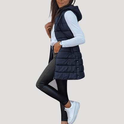 Martina | Winter Quilted Vest for Women's with Hood