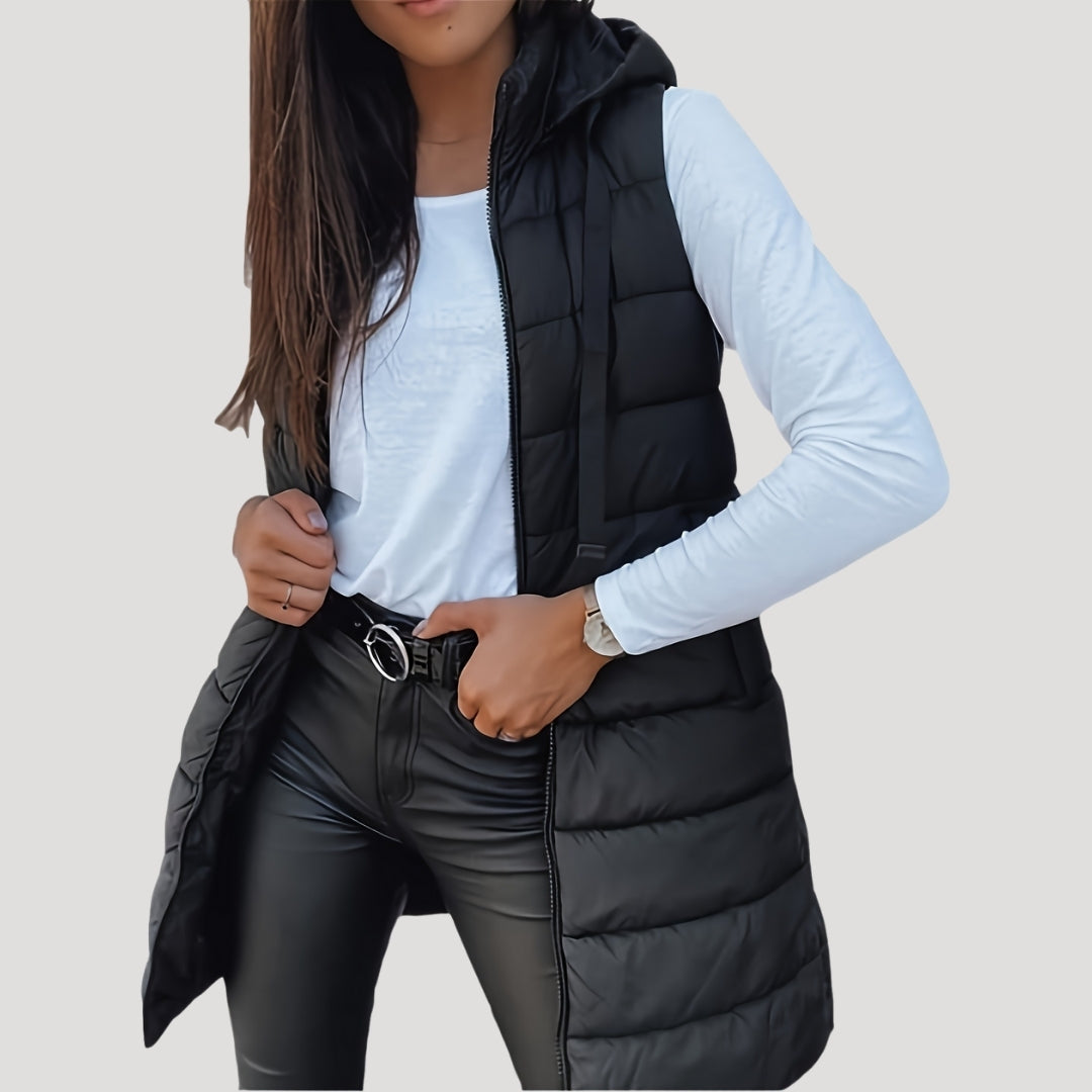 Martina | Winter Quilted Vest for Women's with Hood