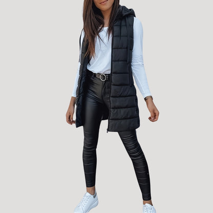 Martina | Winter Quilted Vest for Women's with Hood