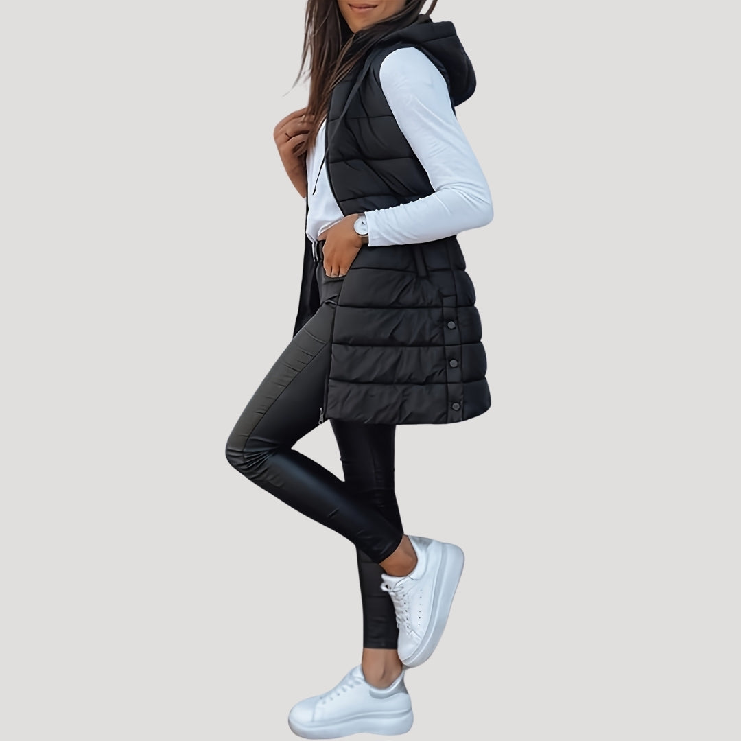 Martina | Winter Quilted Vest for Women's with Hood