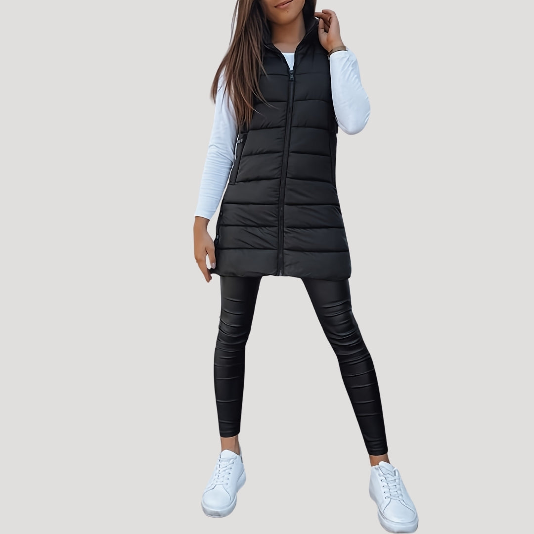 Martina | Winter Quilted Vest for Women's with Hood