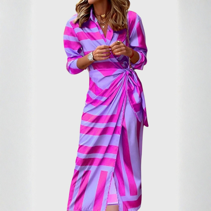 Gemma | Women's Midi Relaxed Striped Summer Dress