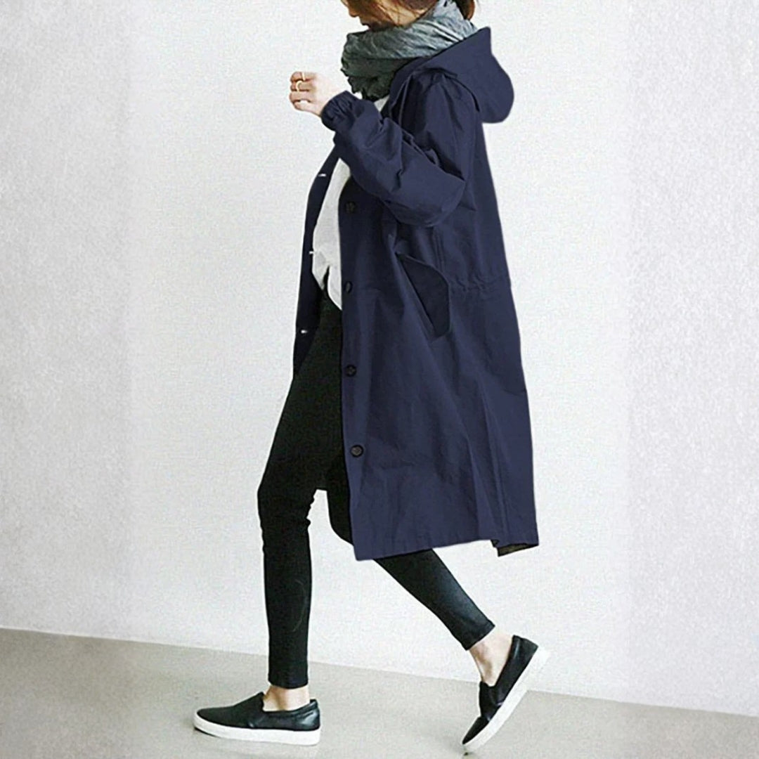 Edith | Women's long Streetcoat with Button Placket