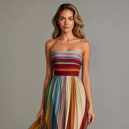Gemma | Strapless Pleated Women's Elegant Dress