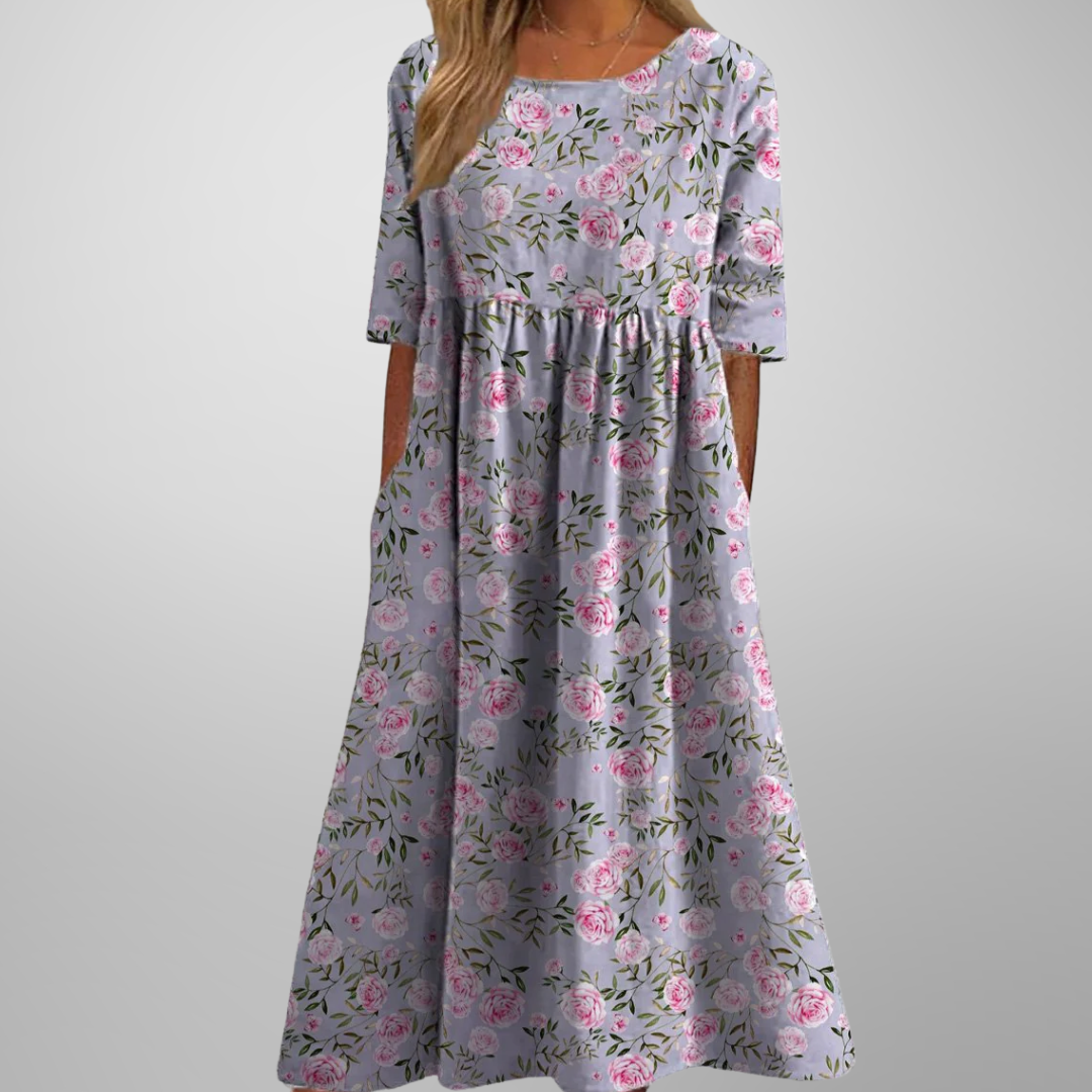 Milena | Breathable Midi Relaxed Women's Dress