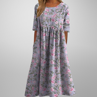 Milena | Breathable Midi Relaxed Women's Dress