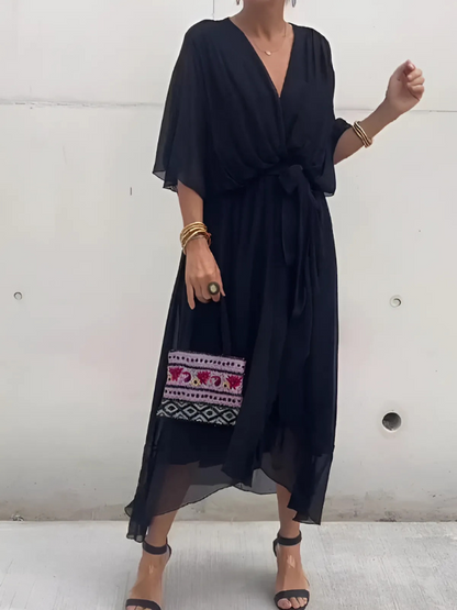 Lori™ | Timeless Wrap Midi Dress