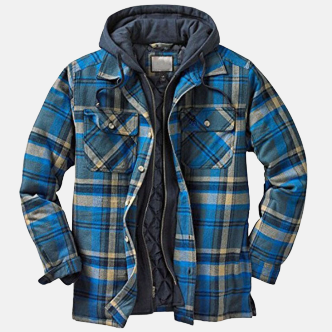 Eric | Men's Casual Warm Plaid Button-Up Jacket