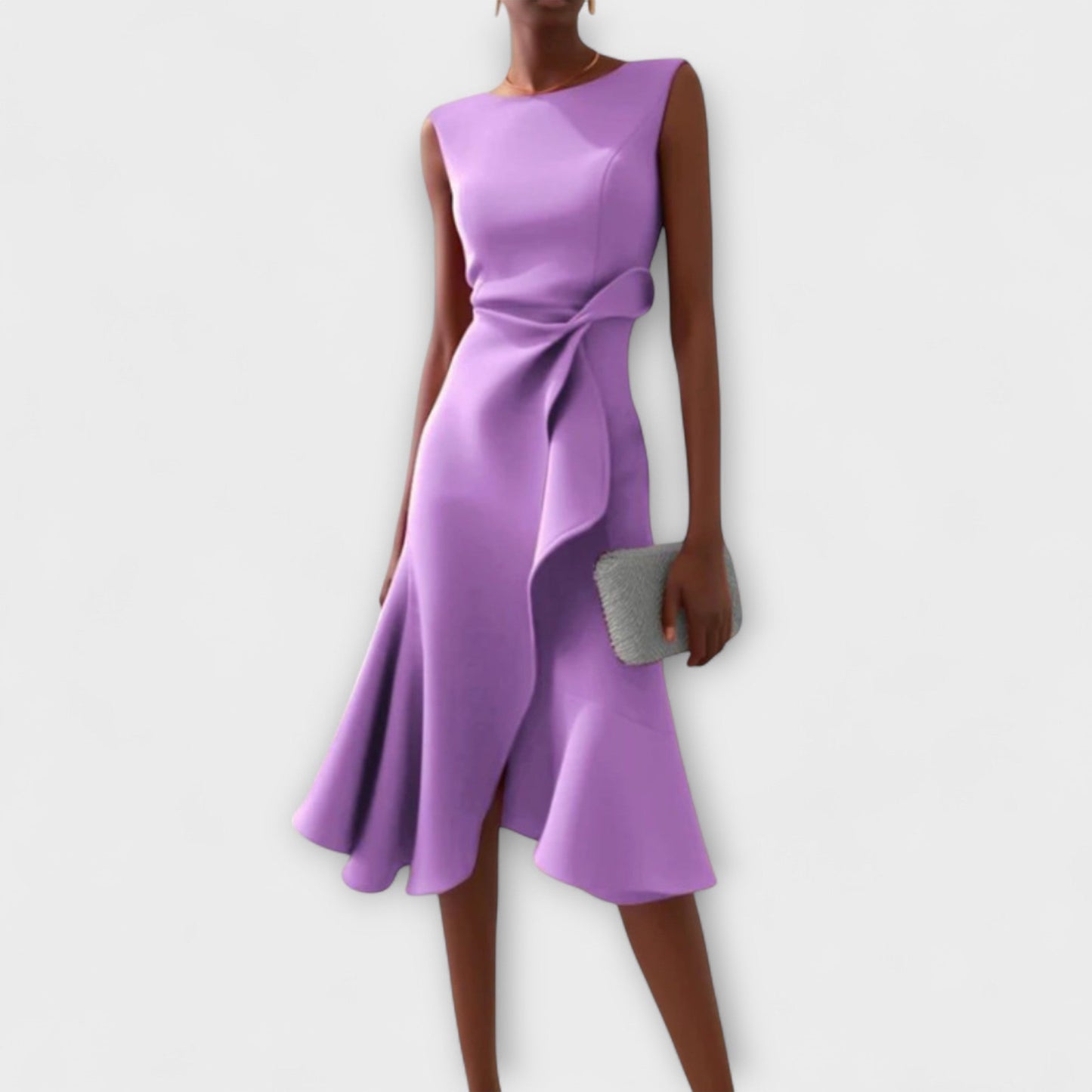 Beatrice | Women's Draped Asymmetrisches Midi Dress