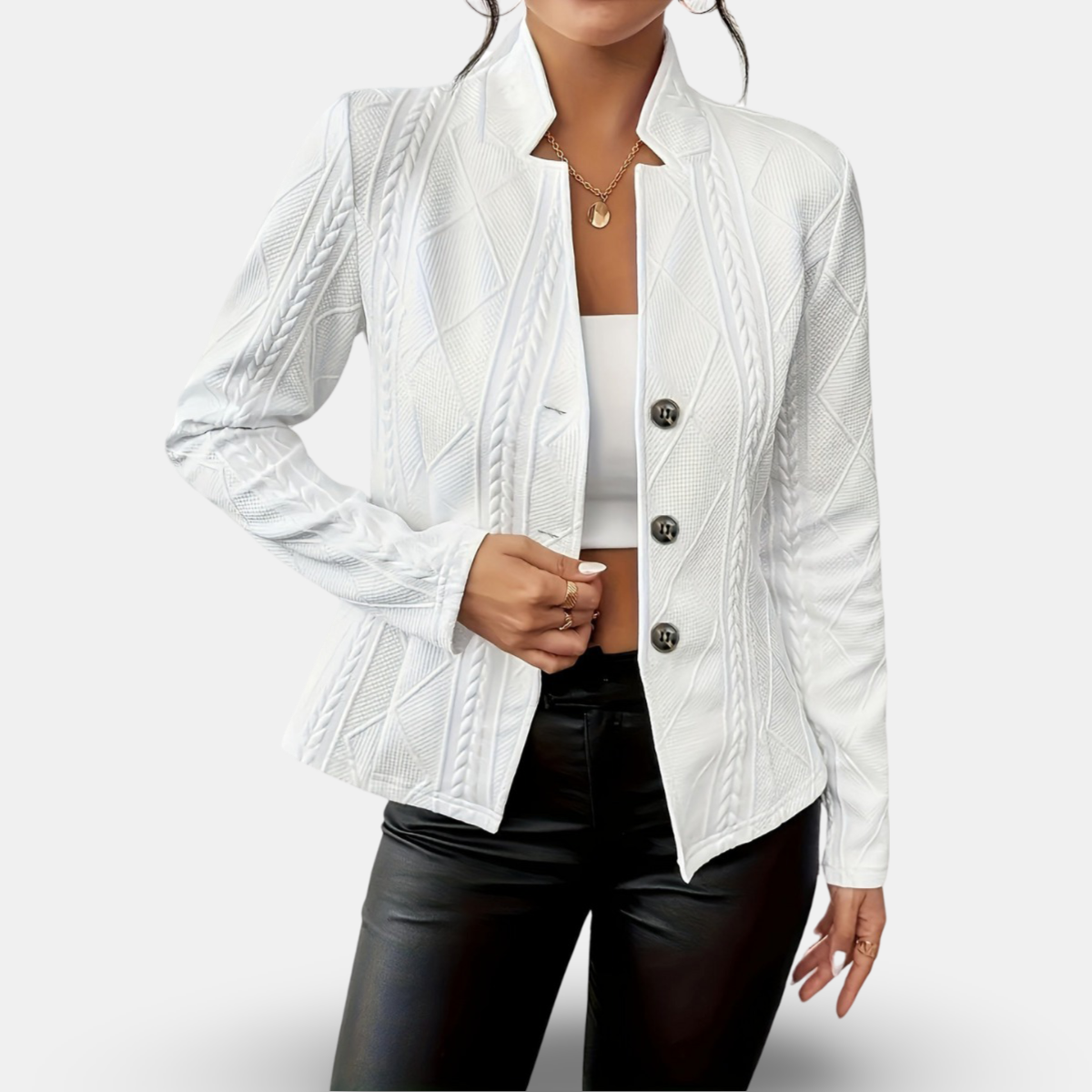 Chloe - Stylish Lightweight Buttoned Blazer Jacket