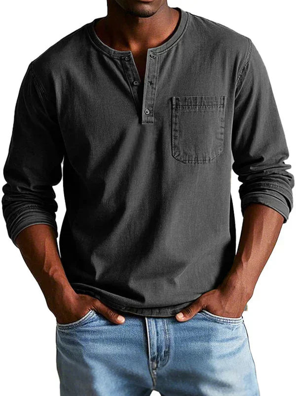 Flavio | Men’s Relaxed Kinetic Long Sleeve Henley