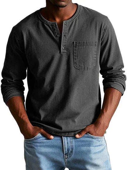 Flavio | Men’s Relaxed Kinetic Long Sleeve Henley