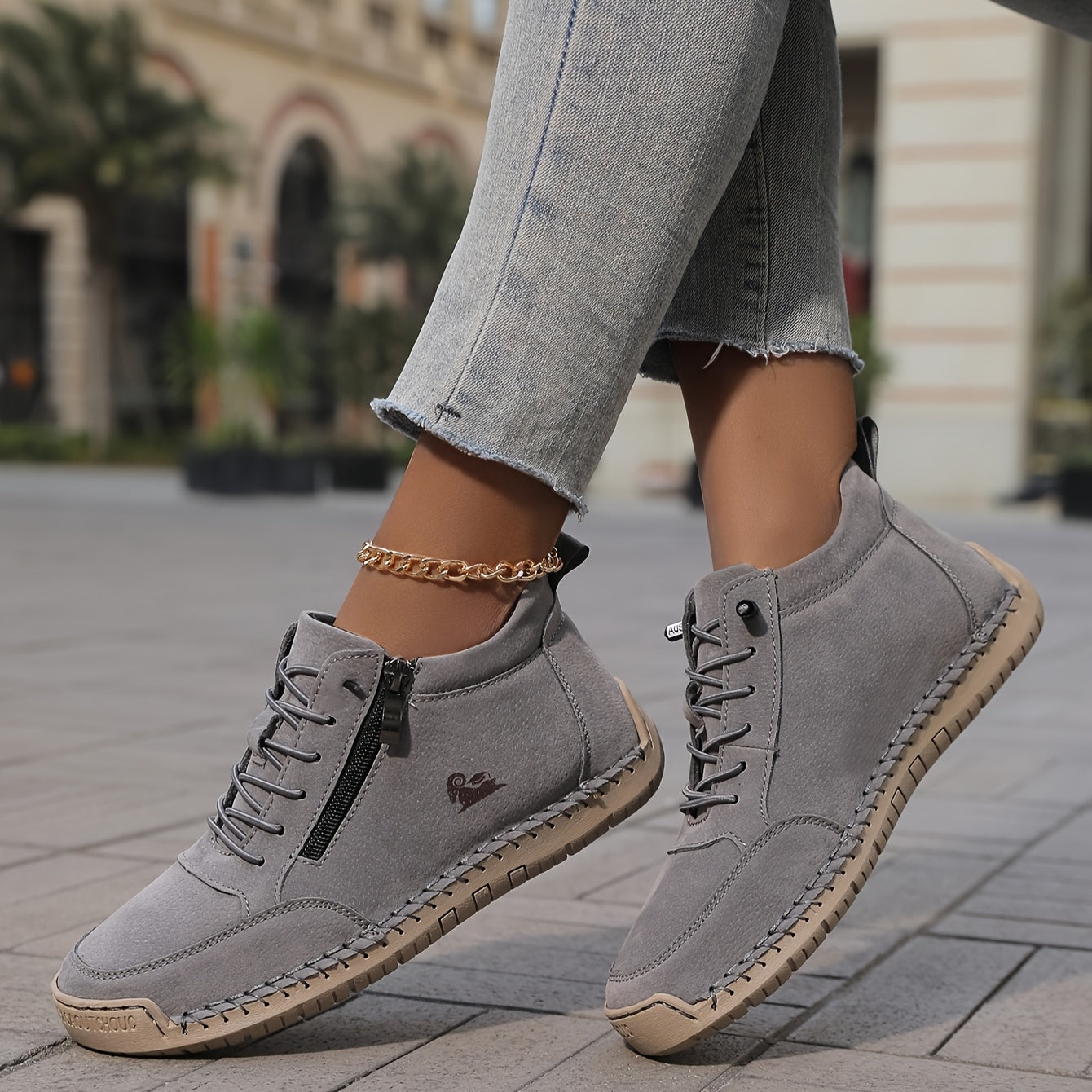 Tegan | Women's Laid-Back Lace-Up Shoes Zip
