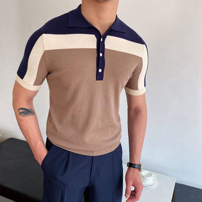 Dante | Men’s Color Block Button Polo Shirt