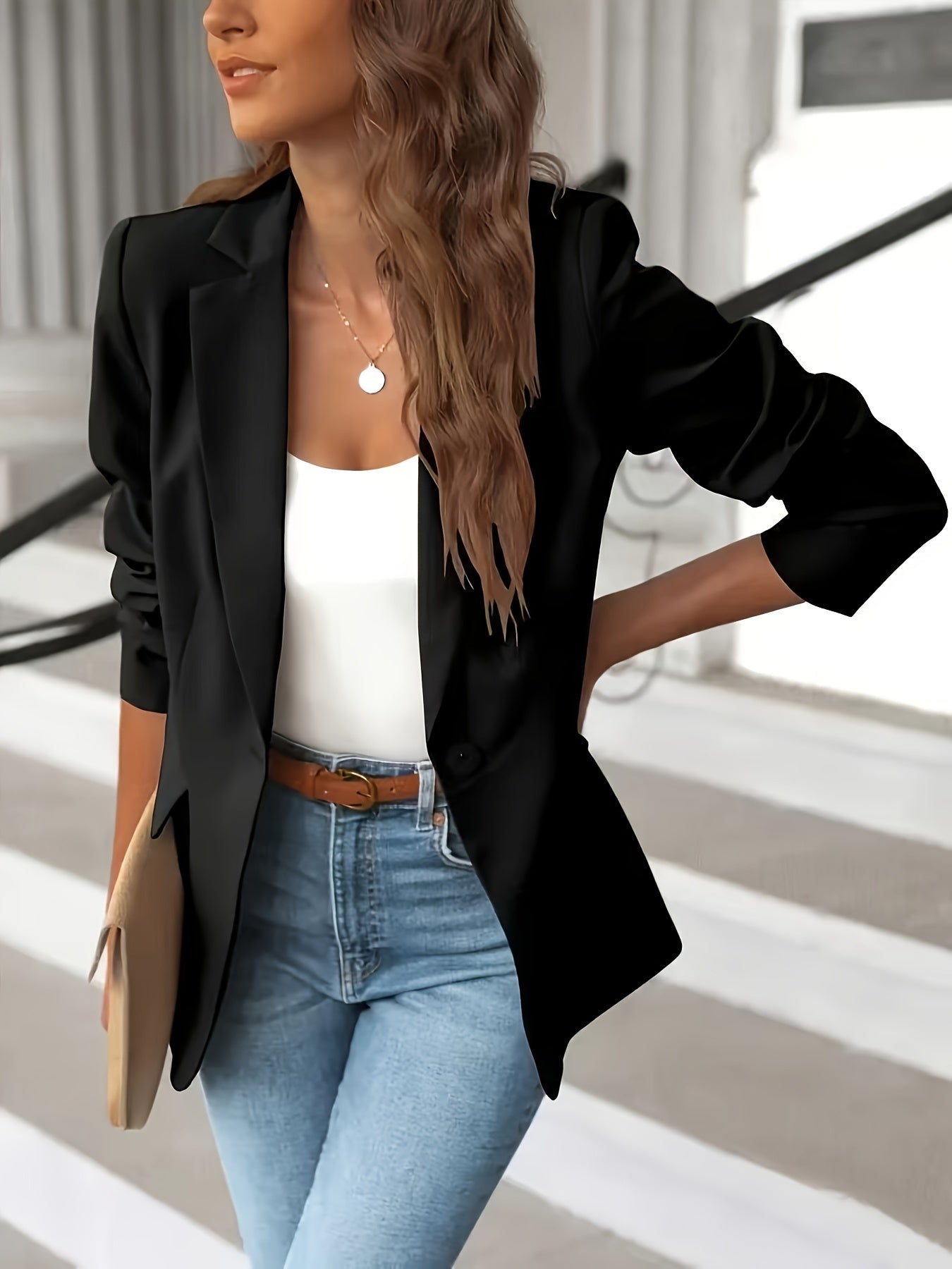 Christa | Women's Casual Blazer with a Button for Work