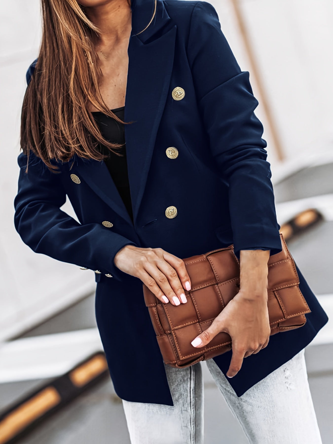 Isabella | Women's Casual Office Blazer with Double Button Placket