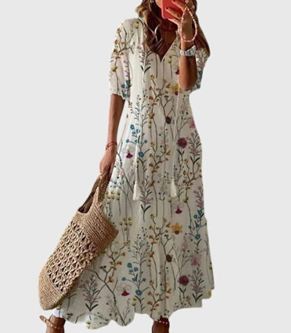 Adriana | Women's V-Neck Elegant Flattering Dress