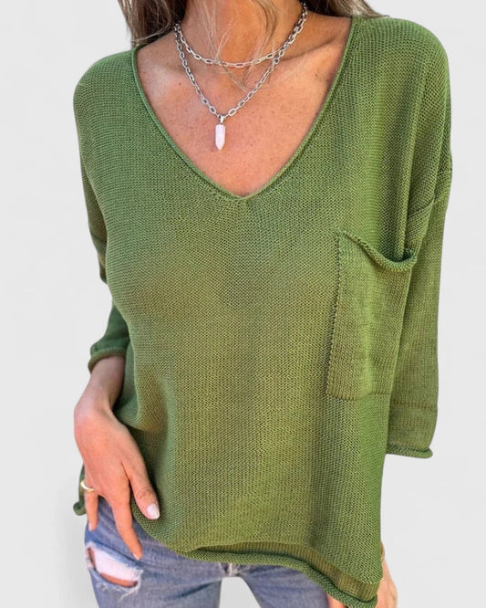 Andreina | Women's V-Neck Lightweight Casual Top