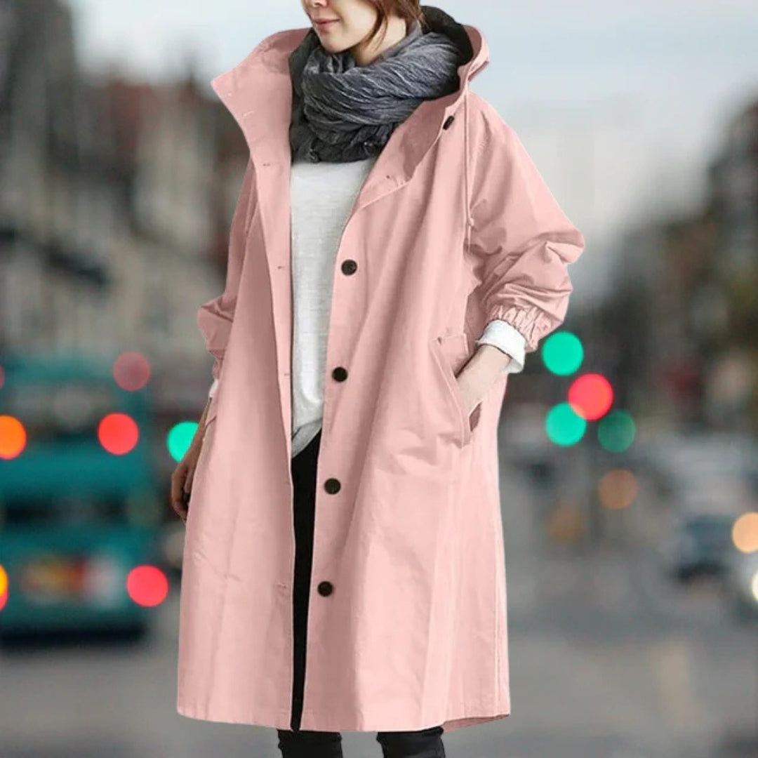 Edith | Women's long Streetcoat with Button Placket