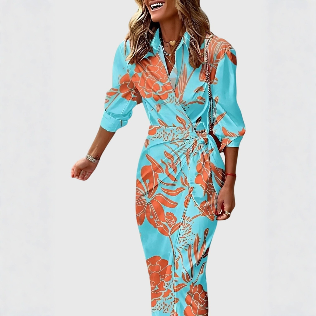 Gemma | Women's Midi Relaxed Striped Summer Dress