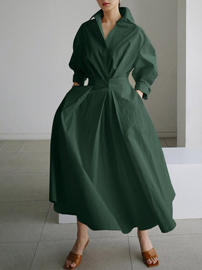 Jessica | Women's Fitted Shirt Maxi Dress
