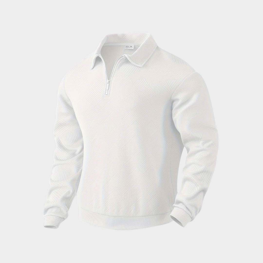 Robert | Men’s Leisure Polo Sweatshirt with Long Sleeves