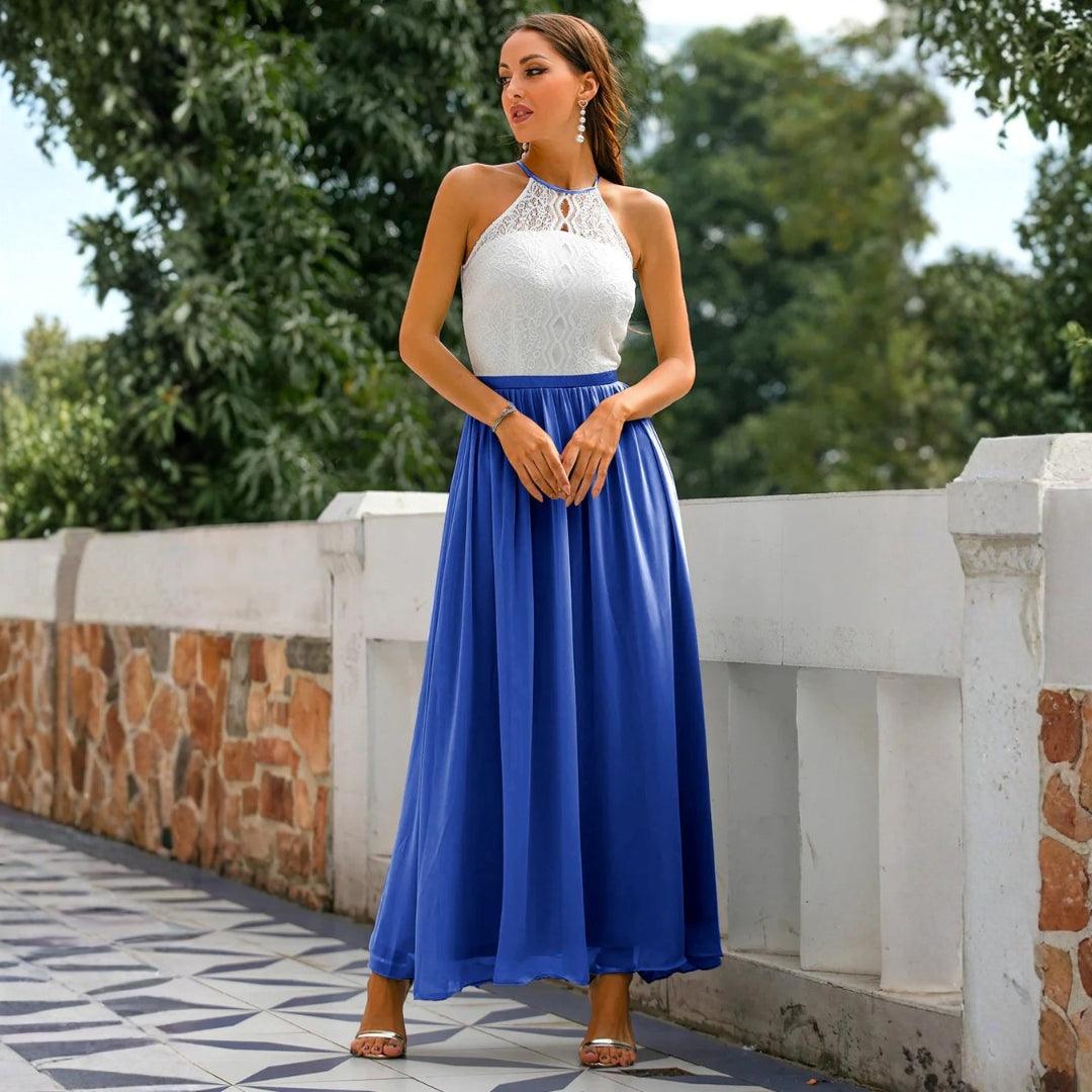 Franziska | Women's Wedding Guest Halter Neck Maxi Dress
