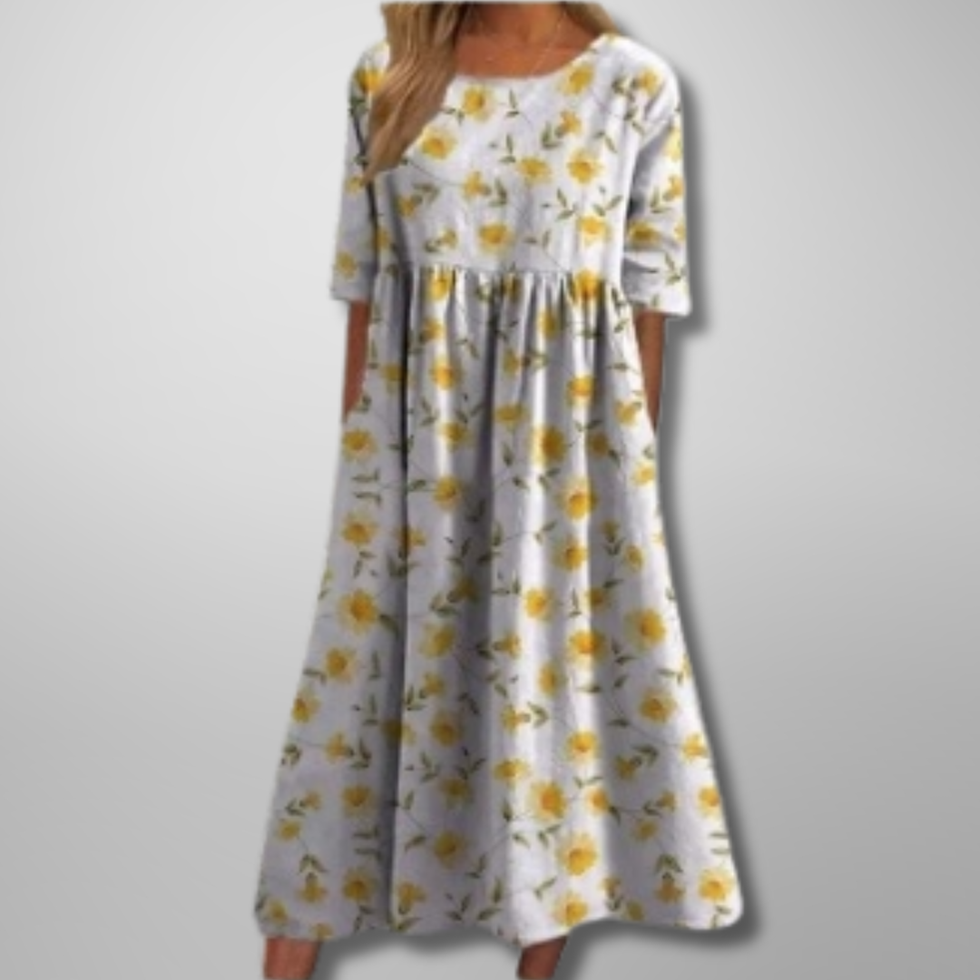 Milena | Breathable Midi Relaxed Women's Dress
