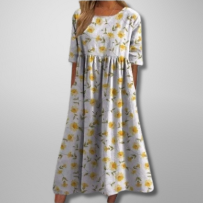 Milena | Breathable Midi Relaxed Women's Dress