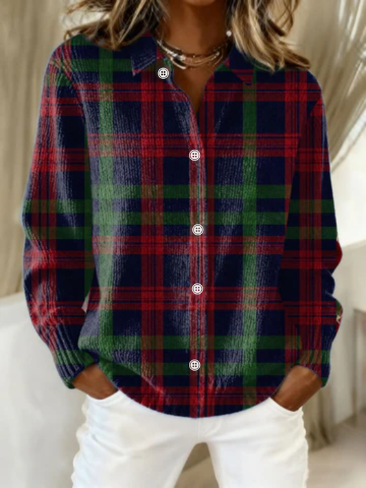 Jacqueline | Checkered blouse with modern feminine breathable everyday comfort